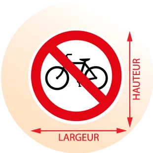 Autocollant Vélos interdit - Zone Signaletique