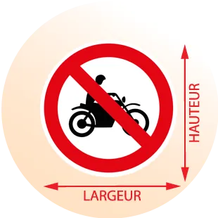 Autocollant Motos interdites - Zone Signaletique