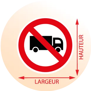 Autocollant Camions interdit - Zone Signaletique