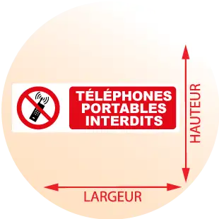 Autocollant Panneau téléphones portables interdits - Zone Signaletique