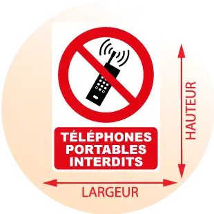 Autocollant Pictogramme téléphones portables interdits - Zone Signaletique