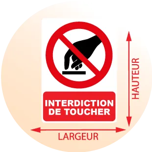 Autocollant Panneau interdiction de toucher - Zone Signaletique