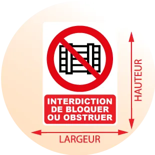 Autocollant Panneau interdiction de bloquer ou d'obstruer - Zone Signaletique