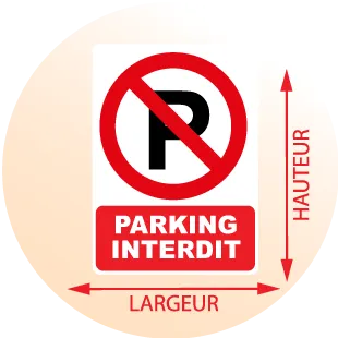 Autocollant Panneau Parking Interdit - Zone Signaletique