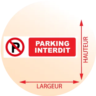 Autocollant Pictogramme Parking Interdit - Zone Signaletique