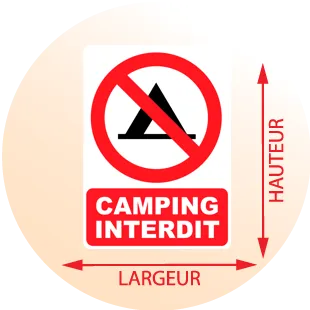 Autocollant Panneau Camping interdit - Zone Signaletique
