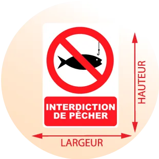 Autocollant Panneau interdiction de pêcher - Zone Signaletique