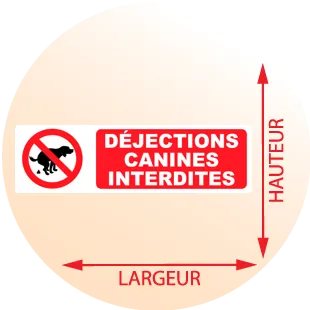 Autocollant Déjections Canines Interdites - Zone Signaletique
