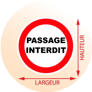 Autocollant Passage Interdite - Zone Signaletique