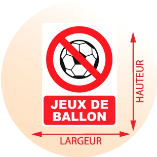 Autocollant Panneau Jeux de ballon interdit - Zone Signaletique