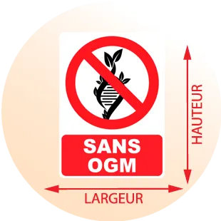Autocollant Panneau Sans OGM - Zone Signaletique