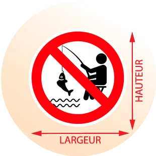 Autocollant Pêche interdite - Zone Signaletique