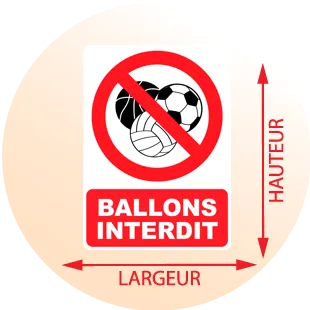 Autocollant Panneau Ballons Interdit - Zone Signaletique