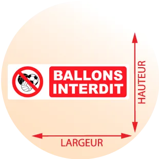 Autocollant Pictogramme Ballons Interdit - Zone Signaletique