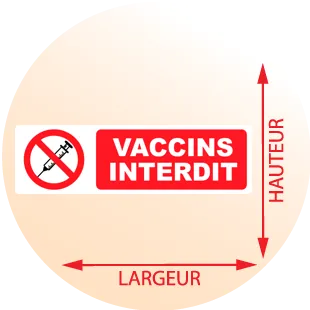 Autocollant Pictogramme Vaccins Interdit - Zone Signaletique