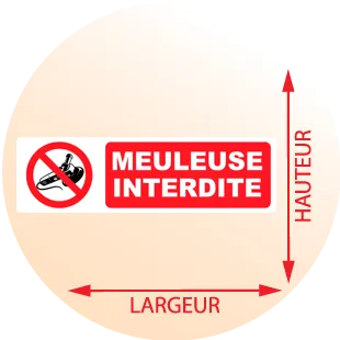 Autocollant Pictogramme Meuleuse interdite - Zone Signaletique