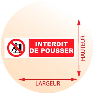 Autocollant Pictogramme Interdit De Pousser - Zone Signaletique