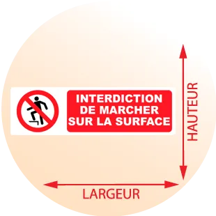 Autocollant Pictogramme Interdiction de Marcher Sur la Surface - Zone Signaletique