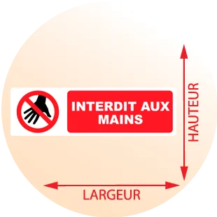 Autocollant Pictogramme Interdit Aux Mains - Zone Signaletique