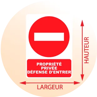 Autocollant Panneau Propriété privée défense d'entrer - Zone Signaletique