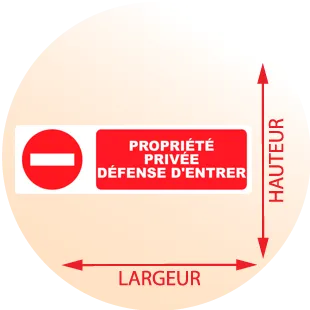 Autocollant Pictogramme Propriété privée défense d'entrer - Zone Signaletique