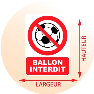 Autocollant Panneau Ballon interdit - Zone Signaletique