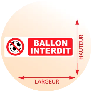 Autocollant Pictogramme Ballon interdit - Zone Signaletique