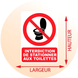 Autocollant Panneau Interdiction de stationner au WC - Zone Signaletique