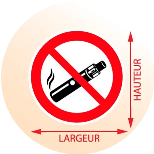 Autocollant Cigarette électronique interdite - Zone Signaletique