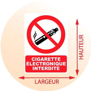 Autocollant Panneau Cigarette électronique interdite - Zone Signaletique
