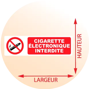 Autocollant Pictogramme Cigarette électronique interdite - Zone Signaletique