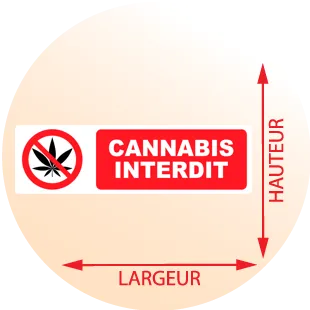 Autocollant Pictogramme cannabis Interdit - Zone Signaletique