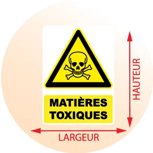 Autocollant matières toxiques - Zone Signaletique