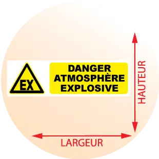 Autocollant Panneau Atmosphère explosive - Zone Signaletique