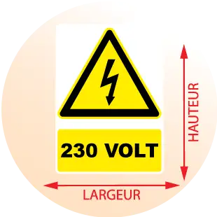Autocollant Electrique 230 Volt - Zone Signaletique