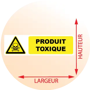 Autocollant Panneau Danger Produit toxique - Zone Signaletique