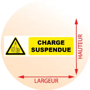 Autocollant Panneau Charge Suspendue - Zone Signaletique