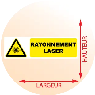 Autocollant Pictogramme Rayonnement Laser - Zone Signaletique