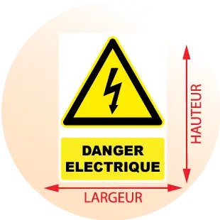 Autocollant Pictogramme Danger électrique - Zone Signaletique