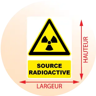 Autocollant Panneau Source Radioactive - Zone Signaletique