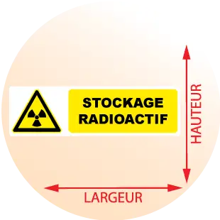 Autocollant Pictogramme Stockage Radioactif - Zone Signaletique