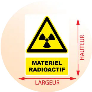 Autocollant Panneau Materiel Radioactif - Zone Signaletique