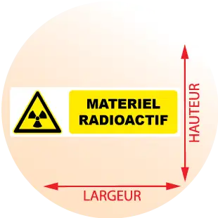 Autocollant Pictogramme Materiel Radioactif - Zone Signaletique