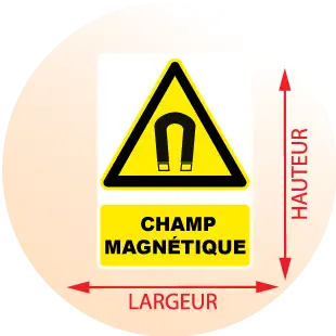 Autocollant Pictogramme Champ Magnétique - Zone Signaletique