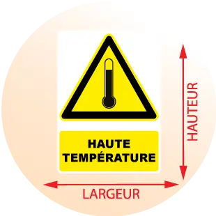 Autocollant Pictogramme haute température - Zone Signaletique