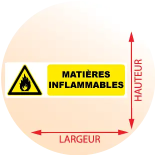 Autocollant Pictogramme Matières Inflammables - Zone Signaletique