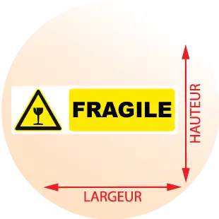 Autocollant Panneau Fragile - Zone Signaletique