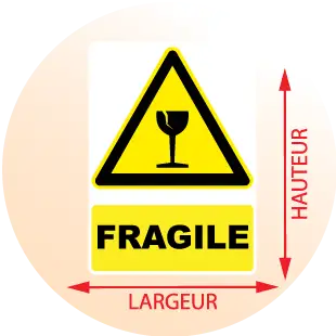 Autocollant Pictogramme Fragile - Zone Signaletique