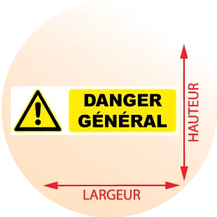 Autocollant Pictogramme Danger général - Zone Signaletique