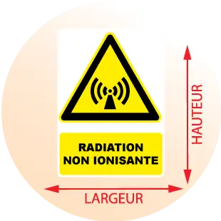 Autocollant Pictogramme Radiations non ionisantes - Zone Signaletique